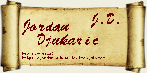 Jordan Đukarić vizit kartica